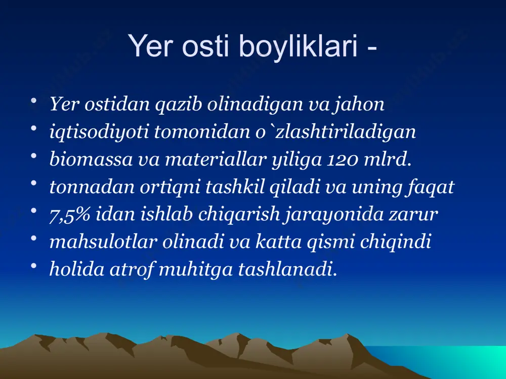 tabiiy resurslar tasnifi - Page 5