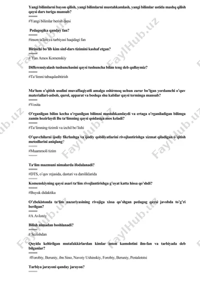 yangi bilimlar berish darsi — DOCX