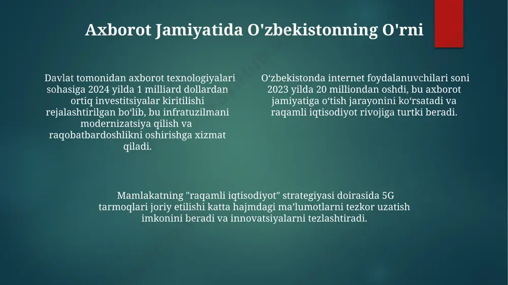 "axborotlashgan jamiyat va uning istiqbollari" - Page 4