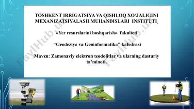 electronic operator qo'llanma teodolit fet 420k — PPTX