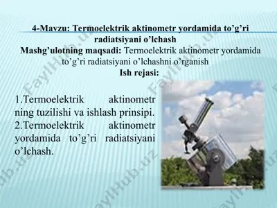 termoelektrik aktinometr — PPT