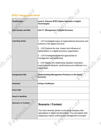 btec assignment brief — DOCX
