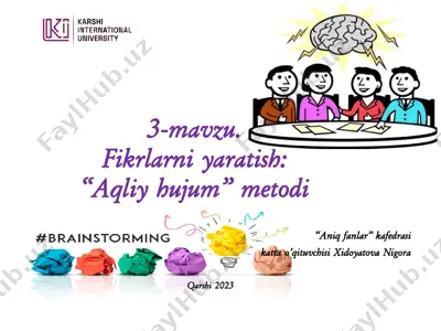 "aqliy hujum" metodining tushunchalari — PDF