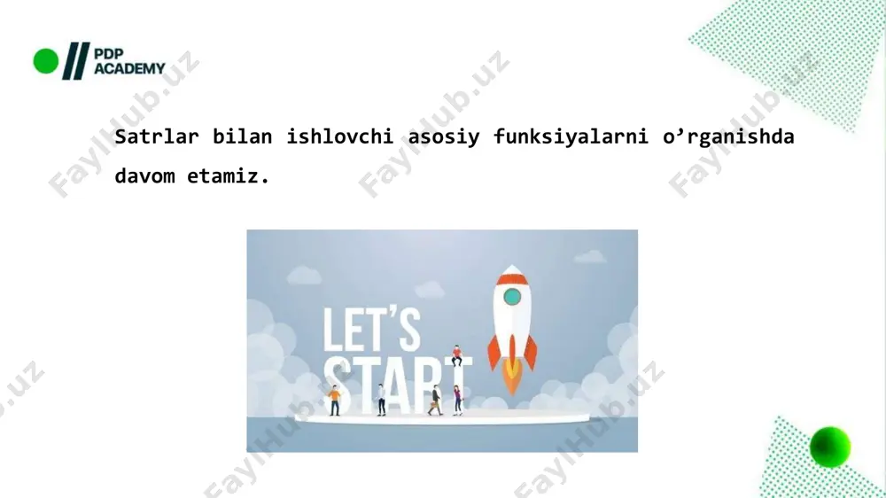 satrlar bilan ishlash - Page 3
