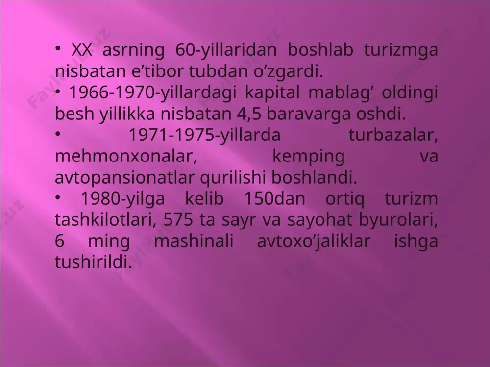 o’zbekistonda turizmning rivojlanish tarixi - Page 5