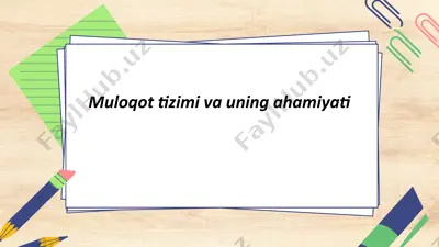 muloqot tizimi va uning ahamiyati1 — PPTX