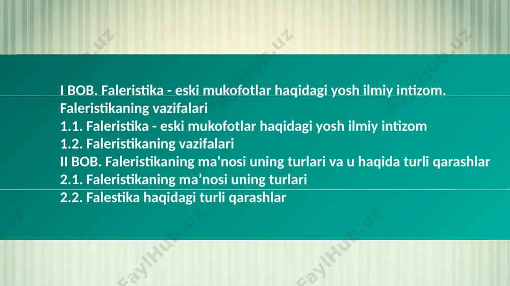 eraldry, portret, tarix, sport, transport, arxitektura va boshqalar bugungi kunda faleristika numizmatika, sfagografiya va geraldiya kabi yordamchi ilmiy fan hisoblanadi. yig'ilgan ma'lumotlar vatanimiz tarixini o'rganish uchun ishlatiladi. vatan hayotidagi har bir muhim voqea ortida o'z xizmatlari uchun davlat tomonidan mukofotlangan aniq odamlar bor. ushbu yoki boshqa mukofotning tarixini bilib, olimlar rossiya va sssr tarixidagi muayyan davrning to'liq rasmini yaratadilar. hozirgi vaqtda faleristikani o'rganish predmetiga quyidagilar kiradi. medallar bilan taqdirlash; yubiley medallari; suvenir belgilari. muayyan voqea har doim ma'lum bir mukofotning paydo bo'lishi bilan bog'liq. shuni yodda tutgan holda, rus falsafasi quyidagi asosiy davrlarga bo'linadi: 1000 dan 1698 yilgacha (oltin grivnani shahzoda vladimir tomonidan taqdim etilganidan aleksandrning vivode ovoziga qadar havoriy endryu ordeni o'rnatilgunga qadar); . filateliyadan farqli o'laroq, filokartiya qat'iy tizimga tayanmaydi, chunki xalqaro yoki milliy kataloglarga mos kelmaydi. sssrda filologiya bo'yicha materiallar "sovet kollektori" to'plamida va "sssr filateliyasi" byulletenida e'lon qilingan. 1917 yilgacha rossiyada mukofotlangan buyurtmalar rasmlari galereyasi. sent-jorj …