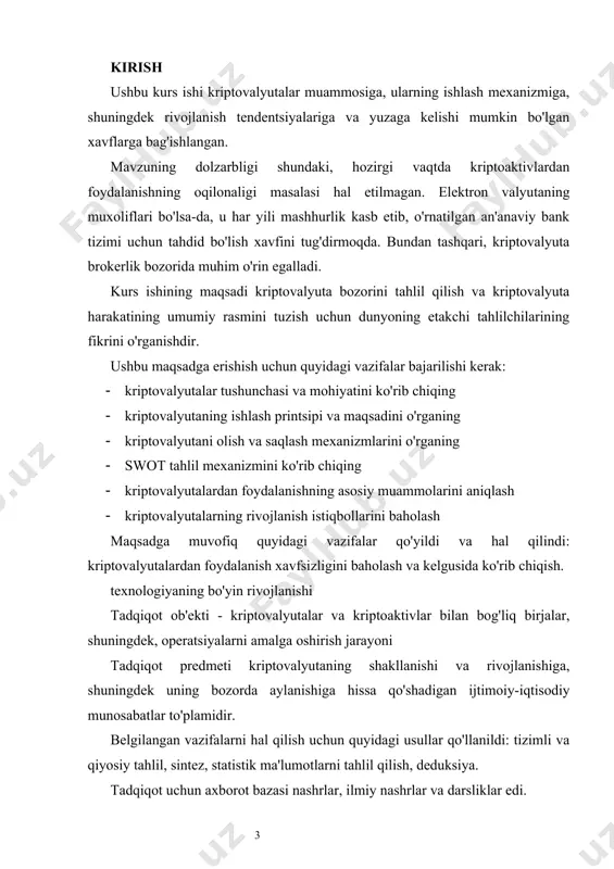 ladi. bu a. antonopoulosning "bitcoinni o'zlashtirish" kitobida taqdim etilgan elektron valyutaning talqini [1]. agar biz kriptovalyutani tushunarliroq tilda belgilashga harakat qilsak, bu hodisani kriptografik kodlar bo'lgan va moddiy o'xshashi yo'q virtual pul sifatida talqin qilishimiz mumkin. bu kriptovalyuta oddiy odamning ongida paydo bo'ladigan pul emasligini yana bir bor tasdiqlaydi. ko'rib chiqishga arziydigan bir qator ajoyib farqlar mavjud: 1) raqamli pullar butunlay virtualdir va dastlab oltinga asoslangan dollardan farqli o'laroq, hech narsa bilan qo'llab-quvvatlanmaydi. ba'zi ekspertlar kriptovalyutalarning qiymati ularni ishlab chiqarishga sarflangan energiya miqdori bilan belgilanadi, deb hisoblasa-da; 2) barcha operatsiyalar mutlaqo anonim, tizim esa butunlay shaffof. tashqi foydalanuvchi istalgan vaqtda tanga bilan amalga oshirilgan tranzaktsiyalar zanjirini ko'rishi mumkin, ammo ularni amalga oshirgan shaxslar maxfiy ochiq kalitlar orqasida yashirinadi; 3) to'lovni bekor qilish mumkin emas. kriptovalyutaning bu xususiyati asosiy xususiyatlardan biridir. ushbu mavzu bo'yicha s. nakamoto shunday deb yozgan edi: "qaytarib bo'lmaydigan operatsiyalarning yo'qligi xizmatlari qaytarib bo'lmaydigan xizmatlar narxini oshiradi. to'lovni …