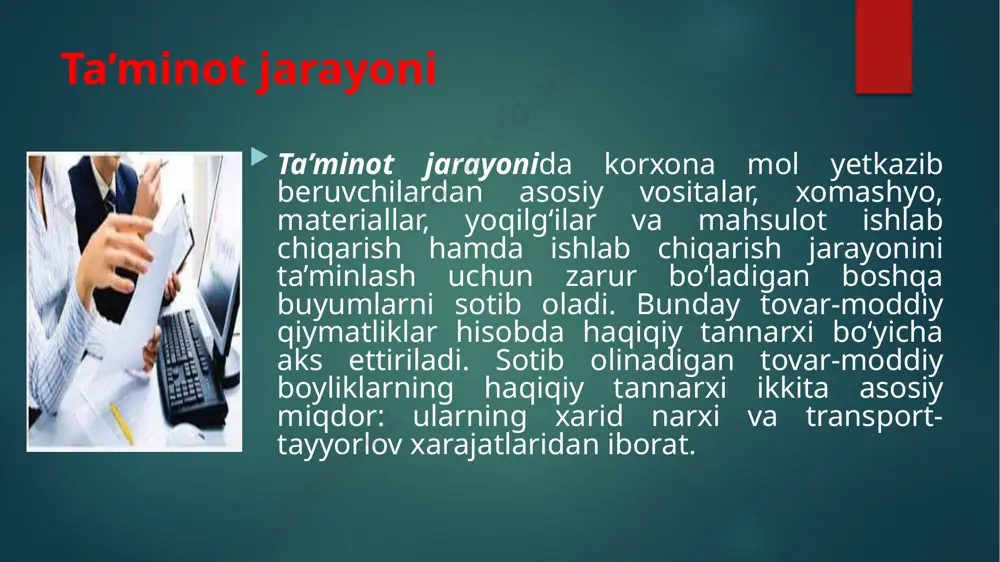 asosiy xo‘jalik jarayonlarini hisobga olish uslubiyoti - Page 5