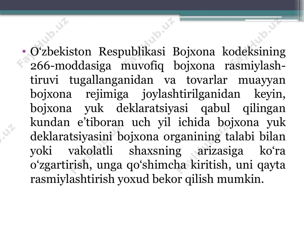 bojxona qiymatini o'zgartirish deklaratsiyasi - Page 4
