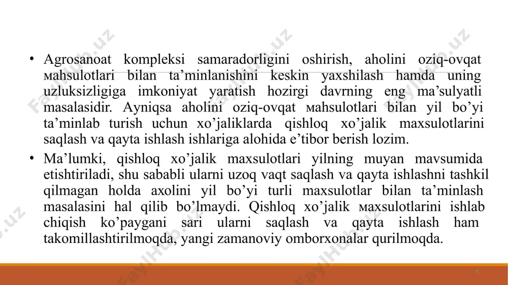 qishloqxo‘jalik mahsulotlarni qayta ishlash va saqlash - Page 5