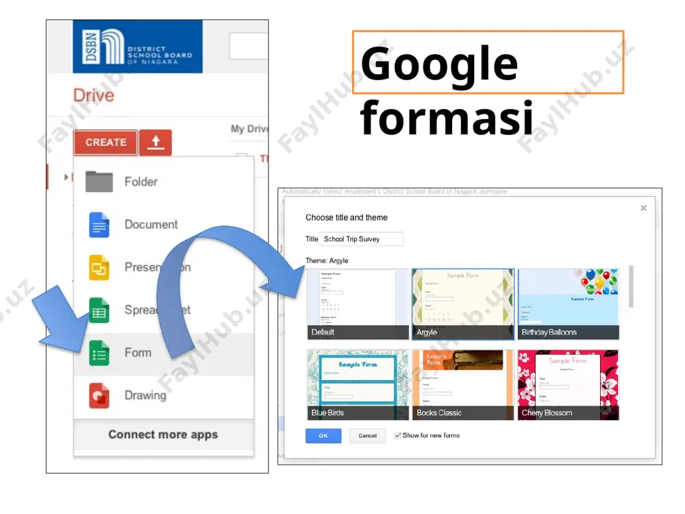 gan 10 ta savol roʻyxatini yaratish uchun google formsdan foydalaning 5 xil turdagi savollardan foydalanganingizga ishonch hosil qiling , jumladan matn, sana, vaqt, tasdiqlash qutilari va bir nechta tanlov. so'rovga rasm va video qo'shing so'rovlar qanday baholanishi uchun google forms so'rovini belgilash sxemasi 1 2 3 4 10 ta savol -imlo - so'rov mavzusiga turli xil savollardan foydalanish (5) rasm kiritish va video jami image1.jpeg image2.jpeg image3.png image4.png image5.png image6.png image7.png image8.png image9.png image10.png image11.png image12.png image13.png image14.png image15.png image16.png image17.png image18.png image19.png image20.png image21.png image22.png image23.png image24.png image25.png image26.png image27.png image28.png image29.png image30.png image31.png image32.png image33.png image34.png image35.png image36.png image37.png image38.png image39.png image40.png /docprops/thumbnail.jpeg