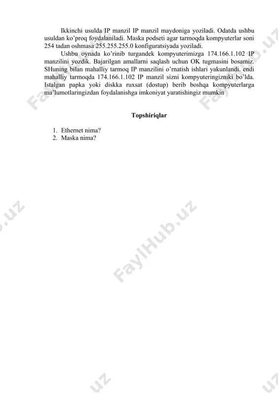 bir nechta kompyuterlarni o’zaro bog’lash ethernet texnologiyasi - Page 4