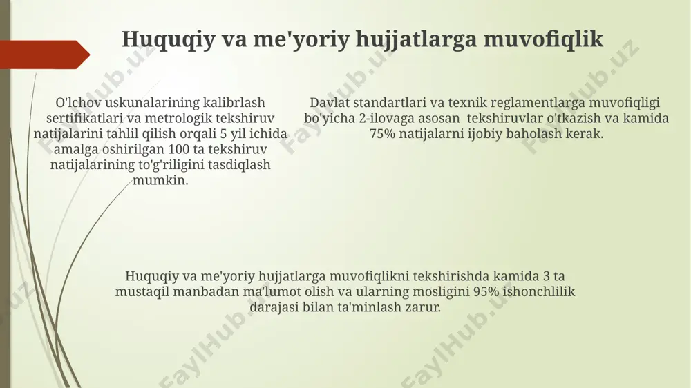 birlamchi o'lchov protseduralarini tekshirishda ishonchli usullar - Page 5