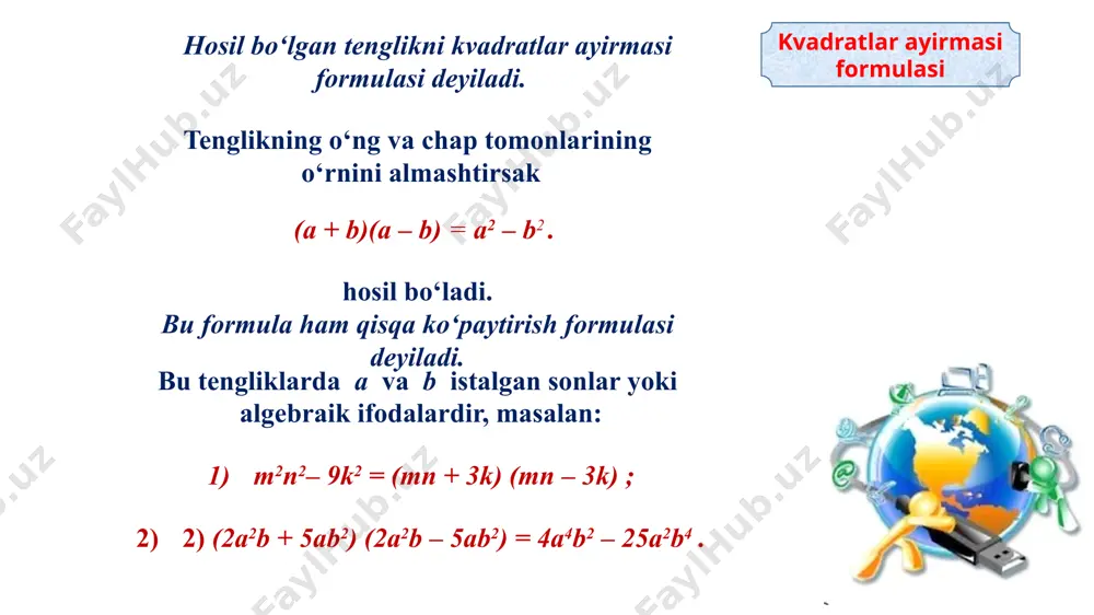 kvadratlar ayirmasi formulasi - Page 4