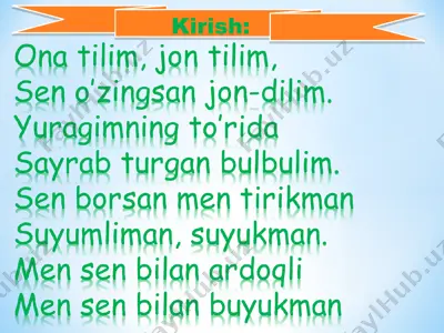 ona tilim, jon tilim — PPT