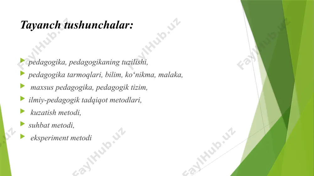 o oʻz tarbiya sistemasini yaratdi. bu tizimda: odob, astronomiya, tibbiyot, mantiq, falsafa, tabiatshunoslik, til va uning grammatikasi, musulmon qonunshunosligi fanlarini kiritdi. u tarbiya jarayoni aqliy, jismoniy, axloqiy, estetik va mehnat (hunar oʻrgatish) tarbiyalarining bir butunligini tashkil etadi, deb koʻrsatgan edi. u maktabda oʻqish, tarbiya ishlarini jamoa tarzida tashkil etish g‘oyasini olg‘a surdi. oʻqitish jarayonining didaktik asoslarini yaratdi. ibn sino etika va axloqiy tarbiya masalalarini falsafiy-pedagogik asosda chuqur yoritib berdi. yaxshilik, odobli boʻlish, kamtarlik va insoniylik masalalariga koʻp asarlarida toʻxtalib oʻtgan edi. ayniqsa, oila tarbiyasida ota-onaning oʻrnini alohida koʻrsatadi. bola tug‘ilgach, avvalo, ota unga yaxshi nom qoʻyishi, soʻngra esa uni yaxshilab tarbiya qilishi kerak deb ta’kidlaydi edi beruniy inson yer yuzida yaratilganlar orasida eng mumtozidir. ammo insonlar qizg‘anchilik sababi bilan bir – birlarining qo‘llarida bo‘lgan narsalarga ko‘z tikadilar. bu ham ijtimoiy huzursizlikka sabab bo‘ladi. o‘z ishonchini, mazhabini va qabilasini boshqalardan ustun ko‘rmoq insonlar orasida nifoqlarga yo‘l ochadi. xurofotlar va bo‘sh (asossiz) …