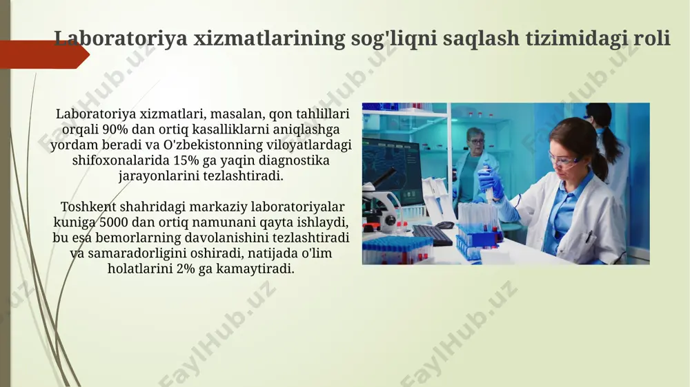 laboratoriya xizmati va uning sogʻligʻini saqlash tizimidagi oʻrni - Page 5