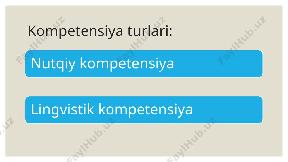 oʻquv dasturida tavsiya qilingan matnlardagi soʻz va birikmalarning ma’nosini anglash; otmt.1.nk.a.oʻt.3 lugʻatdan foydalana olish; otmt.1.nk.a.oʻt.4 matnning asosiy mohiyatini aniqlay olish, matn yuzasidan savollar bera olish; otmt.1.nk.a.oʻt.5 ertaklarning xulosasini ayta olish, ertak qahramonlari nutqini obrazga kirib o‘qiy olish. tinglab tushunish otmt.1.nk.a.tt.1 suhbatni tinglab tushuna olish, zarur o‘rinlarni qayd qila olish; otmt.1.nk.a.tt.2 tinglangan monologik nutq va suhbatdan so‘zlovchining nutq ohangini belgilay olish; otmt.1.nk.a.tt.3 berilgan savolni tushunish va mantiqli javob bera olish; otmt.1.nk.a.tt.4 jonli nutq, audiomatn shaklidagi matnlarning xulosasi va gʻoyasini ayta olish; otmt.1.nk.a.tt.5 maqollar va hikmatli so‘zlar ma’nosini tushunish. lingvistik kompetensiya otmt.2.lk.tii.1 unli va undosh harflar talaffuzi, imlosini bilish, og‘zaki va yozma nutqda to‘g‘ri qo‘llay olish; otmt.2.lk.tii.2 bo‘g‘in ko‘chirish va bosh harflar imlosiga rioya qilish; otmt.2.lk.tii.3 olinma so‘zlar, atamalar, ulardan og‘zaki va yozma nutqda to‘g‘ri foydalana olish; otmt.2.lk.tii.4 so‘zlarning shakl va ma’no munosabatiga ko‘ra turlarini o‘zaro farqlash; otmt.2.lk.tii.5 so‘zlarga so‘roq berish orqali ularni turkumlarga ajratish va nutqda toʻgʻri qoʻllay olish; otmt.2.lk.tii.6 so‘z …
