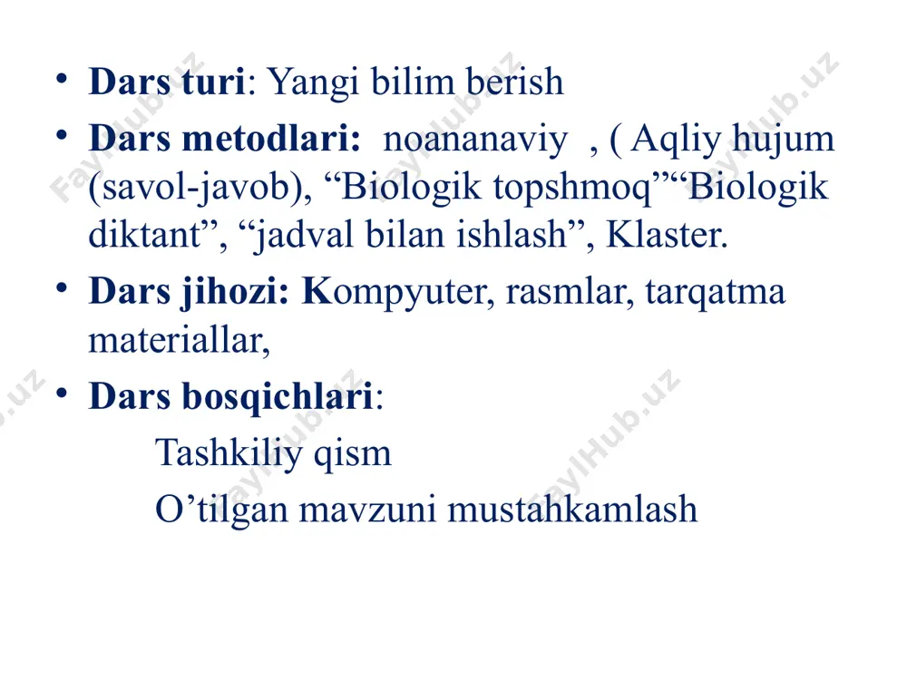 kurtak mavzusidagi biologiya darsi - Page 4