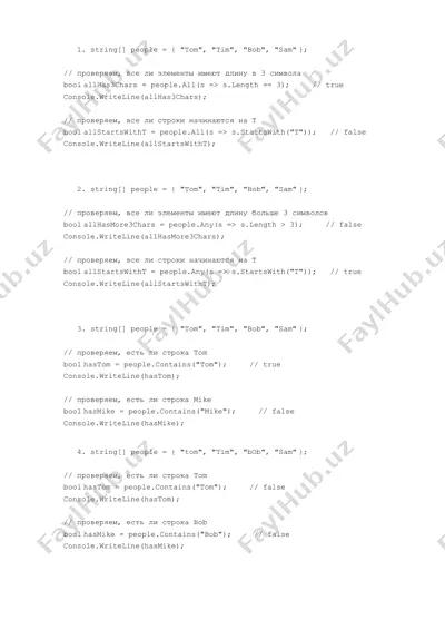 linq metodlari bilan ishlash — DOCX