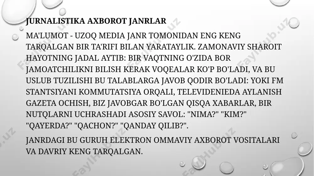jurnalistikada axborot va axboriy janrlar tahlili - Page 5