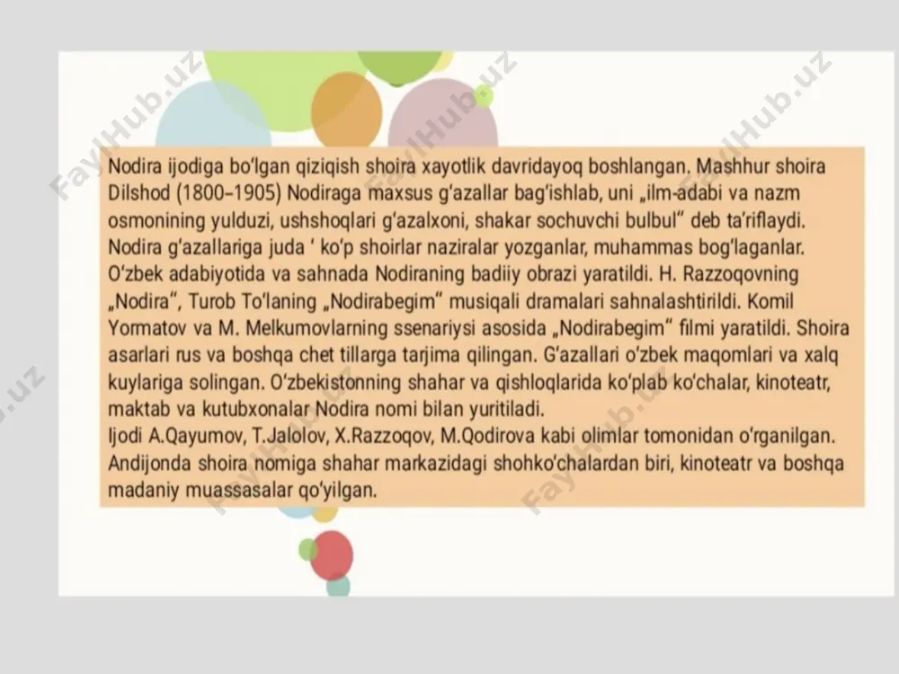 nodiraning hayoti va ijodi - Page 5