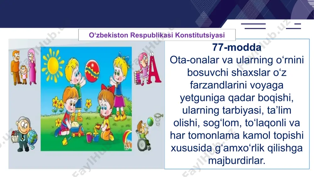 bola huquqlarini himoya qilish bo‘yicha davlat siyosati - Page 5