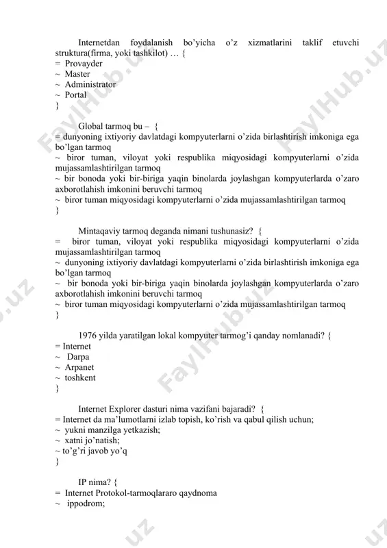 internet explorer dasturida f5 tugmasi qanday funksiyani bajaradi? - Page 5