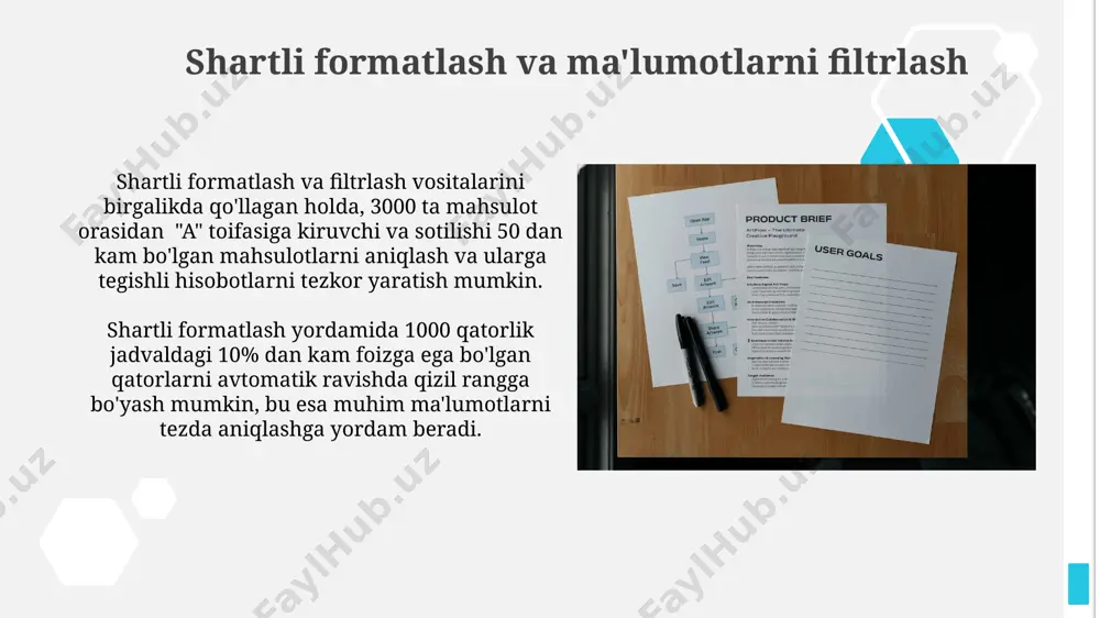 excel dasturida turli hisobotlar tayyorlash - Page 5