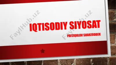 payziqulov shahzodbek — PPTX
