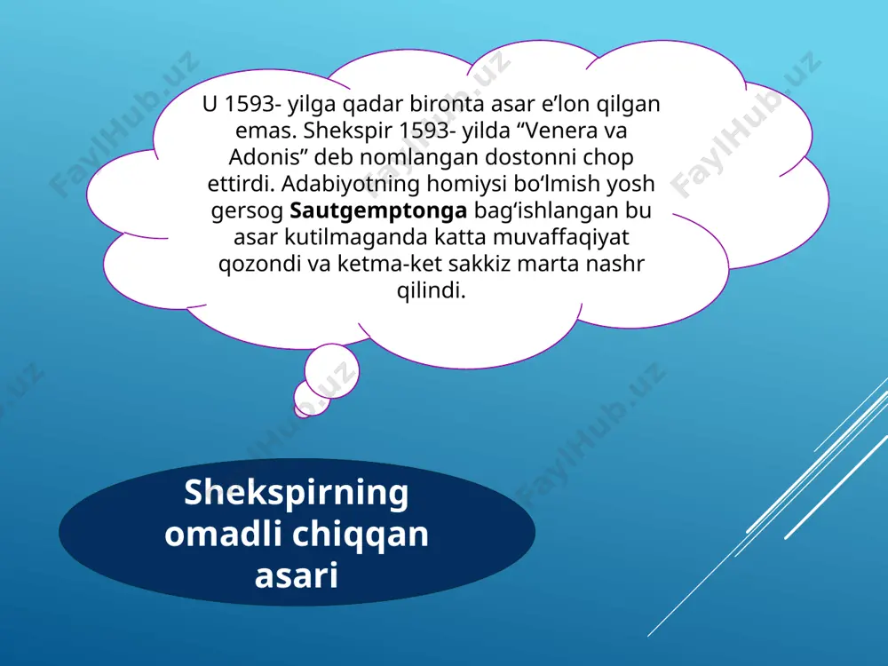 uilyam shekspir hayoti va ijodi. “hamlet” tragediyasi - Page 3