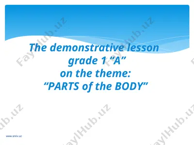 the demonstrative lesson parts of body — PPT