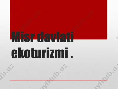 misr davlati ekoturizmi — PPTX