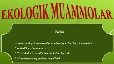 ekologik muammolar — PPT