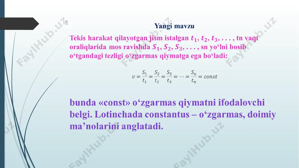notekis harakatda tezlik - Page 5