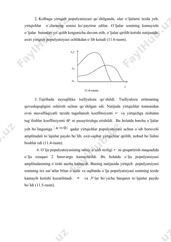 o`zaro ta’sirlashuvchi populyatsiyalar sonini modellashtirish - Page 4