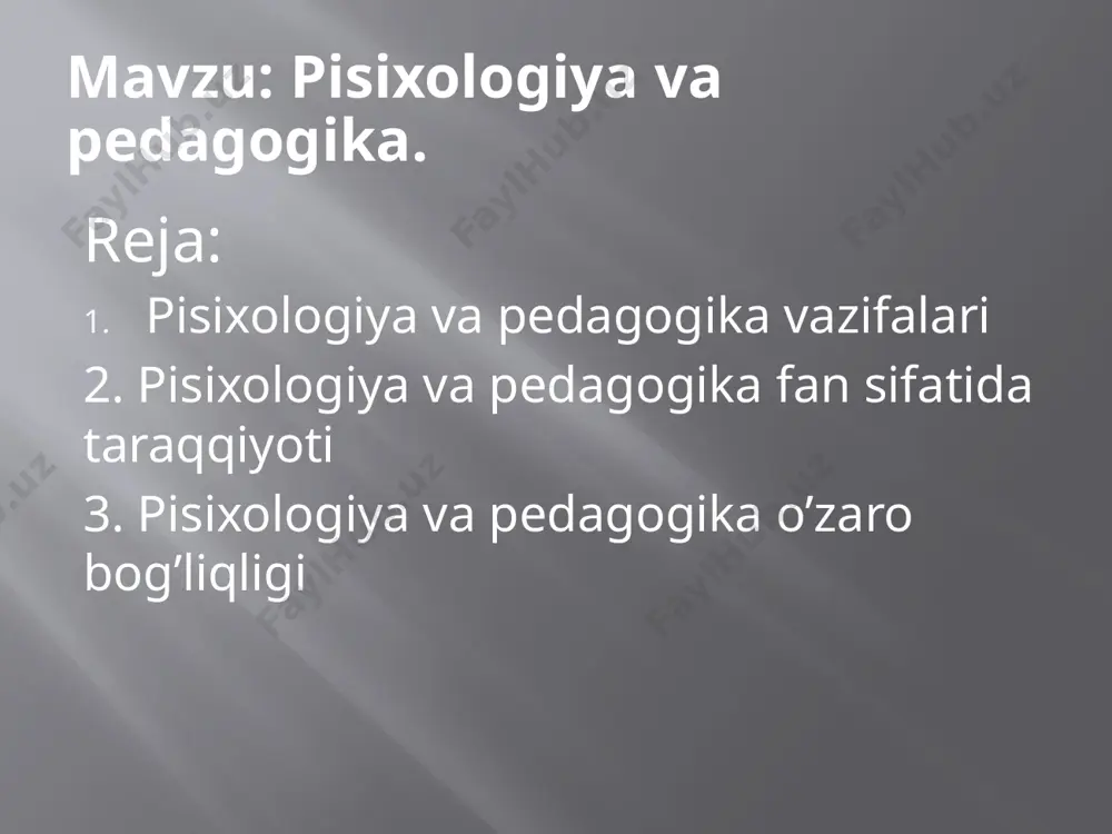 tik (qarang bixeviorizm) psixologiya y o‘ nalishi tarbiyachi va o‘ quvchiga tashqi muhitning taʼsirini pedagogik psixologiya uchun asos qilib oladi. pedagogik psixologiya umumiy va bolalar psixologiyasi, shuningdek, pedagogika bilan uz-viy bo g‘ liq. pedagogik psixologiya, asosan, taʼlim psixologiyasi va tarbiya psixologiyasiga b o‘ linadi. taʼlim psixologiyasida o‘ quv jarayonida xotira, tafakkur, nutq, xayol, irodaning roli, shuningdek, o‘ quvchilarning individual xususiyatlari (temperamenti, harakteri, qiziqishlari), o‘ quv predmetlarining o‘ ziga xos tomonlari, taʼlim jarayonini boshqarishning psixologik tamoyillari va boshqa o‘ rganiladi. hozirgi zamon taʼlim psixologiyasida o‘ quvchilarga doimiy yangilanib turadigan axborotlarni mustaqil o‘ zlashtirish imkoniyatini beradigan, ilmiy-texnika yangiliklaridan orqada qolmaslikni taʼminlaydigan tafakkur sifatlarini o‘ rganish muhim masaladir. tarbiya psixologiyasining asosiy vazifasi — maktabdagi tarbiyaviy ishlar jarayonida shaxsning shakllanishi masalasini ishlab chiqish. unda shaxsning axloqiy sifatlarining shakllanishiga alohida ahamiyat beriladi. pedagogik psixologiya tadqiqotlari oʻquv materiali mazmunini tanlash, o‘ quv dasturlari, darsliklar tuzish, taʼlimning har xil bosqichlarida o‘ qitish metodlari tizimini tashkil qilishda muhim …