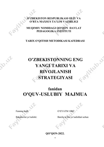 tarix shaxs va jamiyat o’qitish metodikasi — DOCX