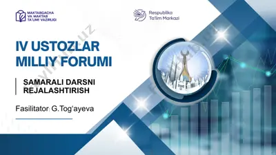 samarali darsni rejalashtirish — PPTX