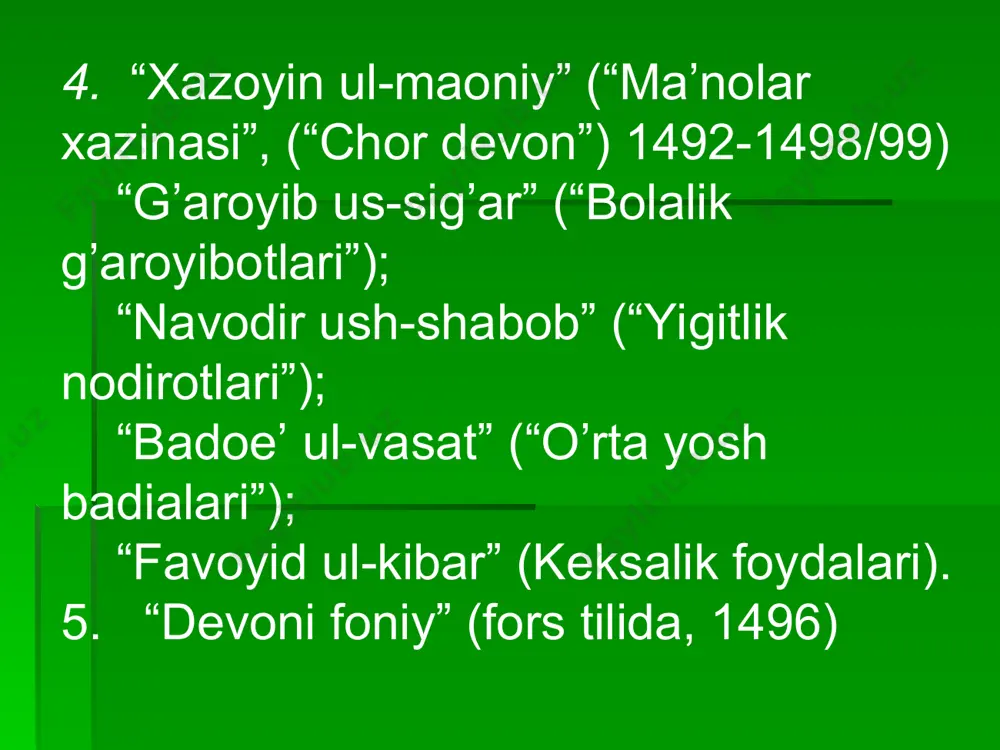 navoiy ijodi. navoiy va zamonamiz dars ishlanma - Page 5
