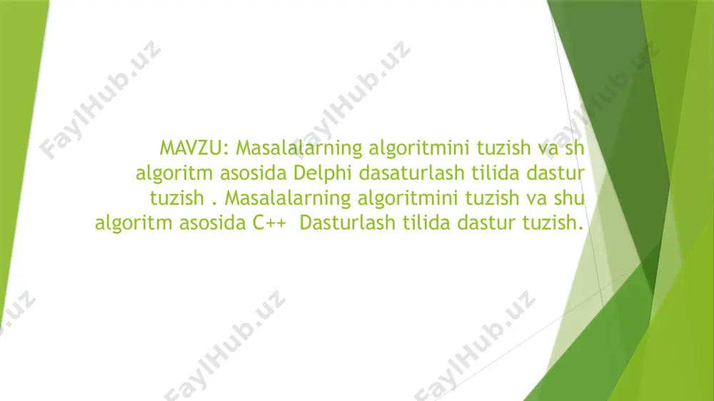 algoritmik masalalarni tuzish va dasturlash - Page 2