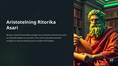 aristotelning ritorika asari — PPTX