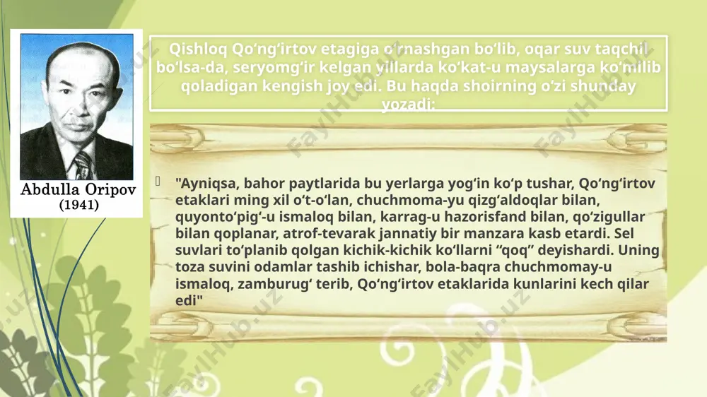 abdulla oripov haqida taqdimot - Page 5