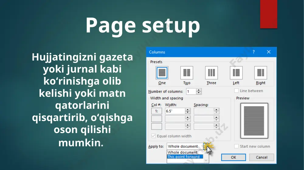 matnni ustunlarga bo’lish - Page 5