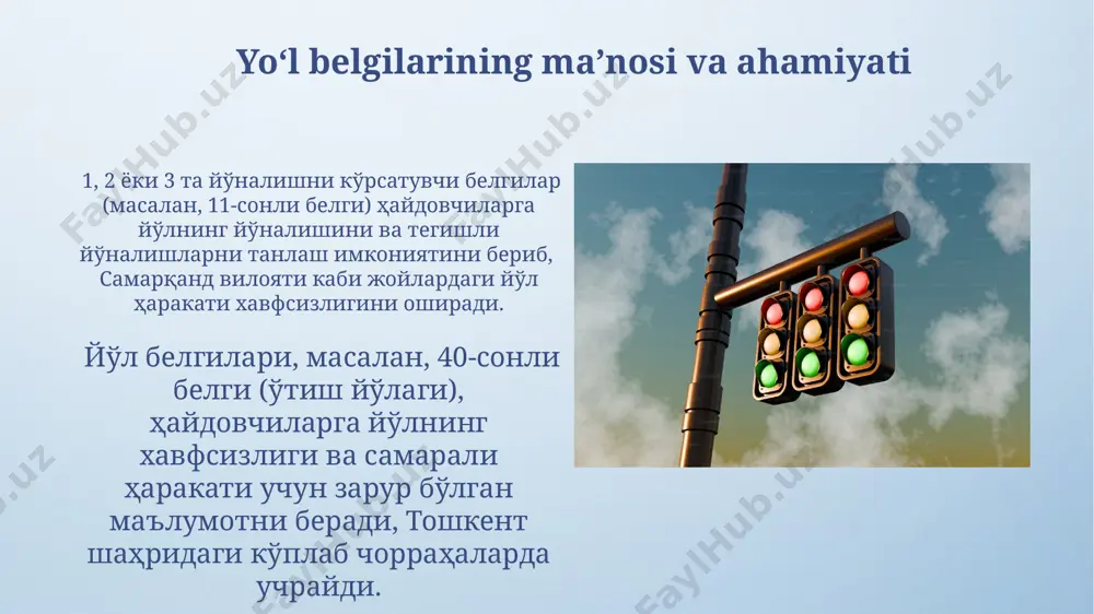 yo'lboshi harakati belgilarga malumot va rasmlar - Page 3
