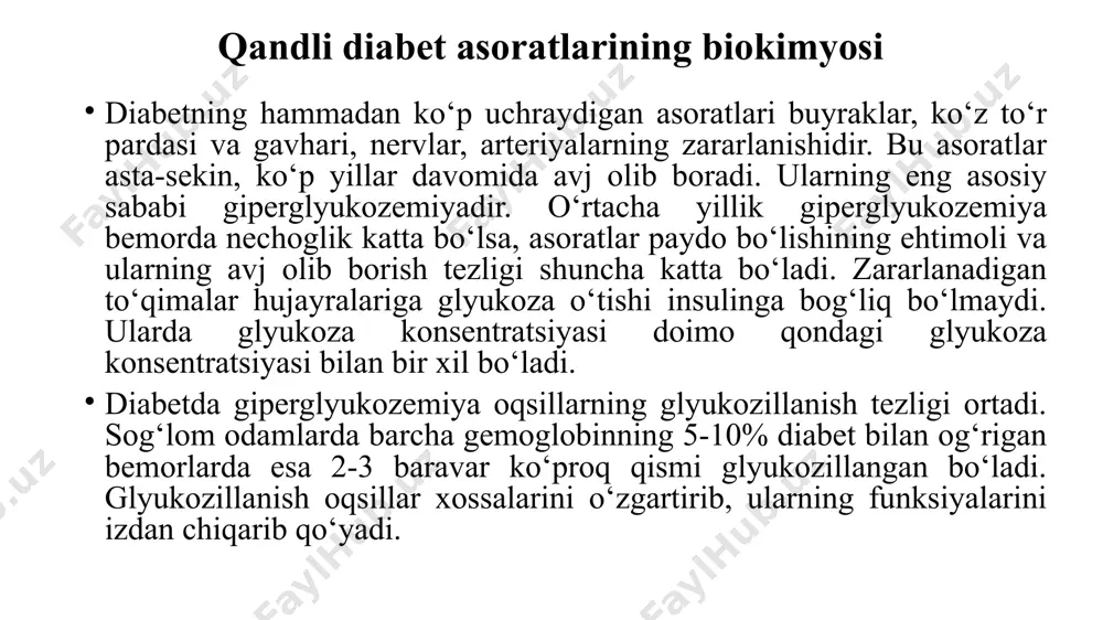 larning so‘rilishini, suyaklarda kalsiy metabolizmini jonlantiradi. vitamin d3 organizmga yuborilganda kalsiyni biriktirib oladigan va uning so‘rilishida ishtirok etadigan oqsilning sintezi tezlashadi. vitamin d3 yetishmaganda bolalarda raxit kasalligi rivojlanadi. kalsitonin peptidli gormon kalsitonin (32 ta aminokislota qoldig‘ini saqlaydi) paratireoid bezlar bilan qalqonsimon bezlarning c-hujayralarida sintezlanadi. qondagi kalsiy miqdori ko‘payganda kalsitonin sekretsiyasi kuchayadi. nishon hujayralar bo‘lib suyaklar hisoblanadi, suyaklarda u kalsiy safarbar bo‘lishini susaytirib turadi. erkaklar jinsiy gormonlari (androgenlar) androgenlarga testosteron, androsteron va degidroepiandrosteron kiradi; bulardan eng faoli testosterondir. androgenlarning biosintezi asosan urug‘donlarda va qisman tuxumdon hamda buyrak usti bezlarida sodir bo‘lib, gipofizning gonadotrop gormonlari (lg va fsg) tomonidan idora etiladi. o‘z navbatida androgenlar gonodotropinlar sintezini manfiy teskari bog‘lanish mexanizmi bo‘yicha pasaytiradi. bu gormonlarning xususan, testosteronning asosiy manbai va o‘tmishdoshi atsetil-koa va xolesterindir. erkaklar jinsiy gormonlari sintezining boshqarilishi androgenlarning biologik roli erkaklar organizmida reproduktiv tizimning takomillashishi va faoliyat ko‘rsatishi bilan bog‘liqdir: ikkilamchi erkaklar jinsiy belgilarining rivojlanishi, urug‘donlarda spermatogenez, yuz va tanada sochlarning …