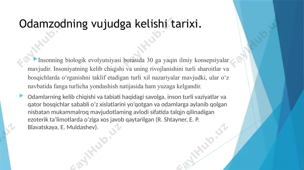 endilikda ular haqidagi ma’lumotlami faqatgina tadqiqotchilaming xabarlarida uchratish mumkin. biz mana shunday xabarlar orqali doimiy bo‘lmagan qarorgohlar, eyishga yaroqli ildizlami {dioscorea sp.) etishtirish va ilonbaliq to‘siqlari inshootlari haqidagi ma’lumotlarga ega bo‘lishimiz mumkin. irqlarning vujudga kelish tarixi. redklif-braundan farqli ravishda uning shogirdi v.l. uomer o‘zining etnografiyaga oid klassik asari bo‘lmish “qora sivilizatsiya” ni (1937) yaratish maqsadida avstraliyaning shimoli- sharqidagi amgelm erida joylashgan millinggimbi degan joy da 1926- va 1929-yillar oralig‘ida kengaytirilgan dala qidiruv ishlarmi olib borgan. uomer shimoli-sharqiy amgelm yenning tub aholisini murngin deb nomlagan. bugungi kunda bu odamlar o‘zlarini yolngu deb nomlaydilar. uning etnografiyasi mahalliy tashkilot, urug‘chilik, urush, din va indoneziyalik'baliqchilar bilan ayriboshlash va munosabatlarga (bugungi kun uchun xos bo‘lmagan) oid dalillar haqida umumiy ma’lumotlami taqdim etadi irqlarning vujudga kelish tarixi. etnoslaming hududiy joylashuvi bo‘yicha tasniflanishi: paleolit davri yakunida (taxminan 15 ming yil oldin) yerdagi odamlarning umumiy soni taxminan 3 mln. atrofida bo‘lgan. 4-5 ming yil awal yerdagi aholi taxminan …