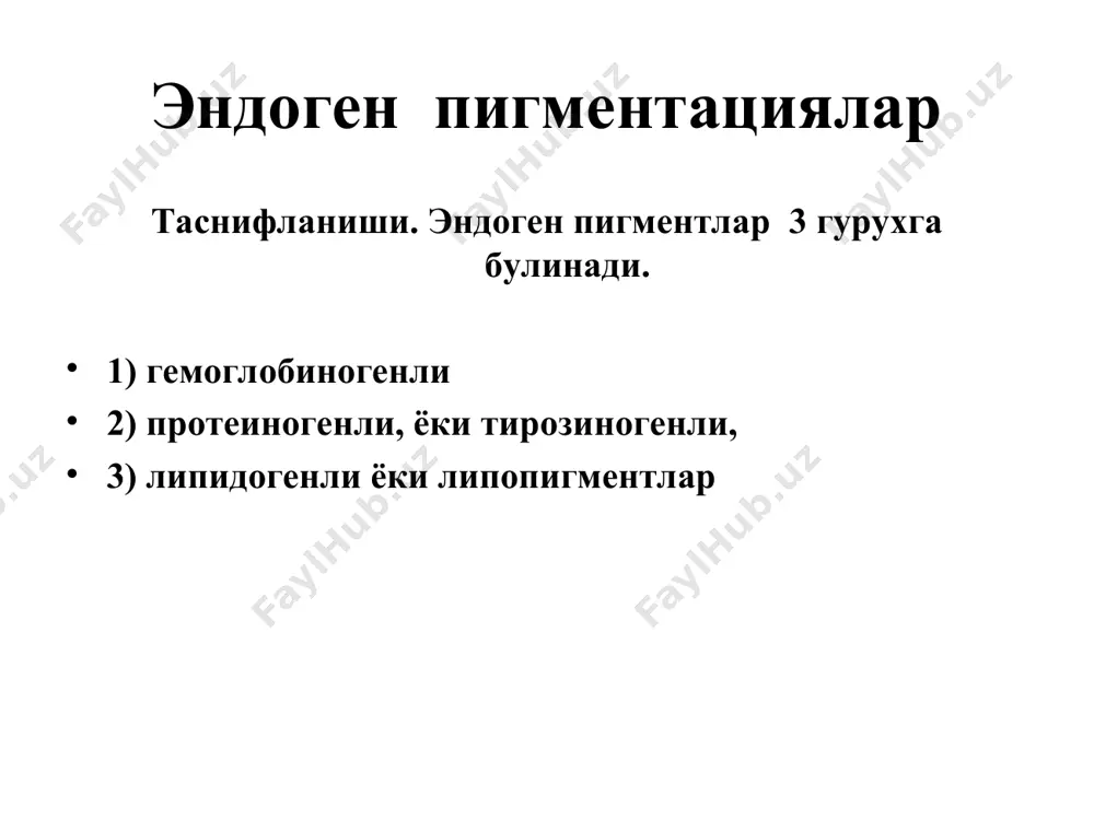 globinogenli pigmentlar almashinuvining buzilishi jigar gemosiderozi. gemosiderin donachalari jigarning yulduzsimon retikulo-endoteliotsitlarida to'langan. perls bo'yicha bo'yalganda ko'imtir-yashil donachalar. gemoglobinogenli pigmentlar almashinuvining buzilishi perls reaktsiyasi yordamida gepatotsitlar tsitoplazmasi va kupfer xujayralarida ko'p miqdorda gemosiderin borligi aniqlanadi. odatda gemosiderin jigarda kam miqdorda bo'ladi. gemoglobinogenli pigmentlar almashinuvining buzilishi bundan tashqari jigarning epitelial xujayralari, ter va so'lak bezlari xujayralari, o'pka, buyrak xujayralari ham sideroblastlar vazifasini bajaradi. mikroskopik ularda qo'ng'ir rangdagi granulalar aniqlanadi. a'zolarning tashqi ko'rinishi zangsimon tus oladi. og'ir xolatlarda gemosiderin a'zolar stormasi va tomir devorlarida ham paydo bo'ladi. ko'p sonli siderofaglar gemosiderinni utilizatsiyasiga ulgurmaydi. bir paytning o'zida katabolik ferritin va bilirubin miqdori ortib boradi va gemolitik sariqlik rivojlanadi. gemoglobinogenli pigmentlar almashinuvining buzilishi buyrak naylarida ko'p miqdorda gemosiderin to'plangan (perls reaktsiyasi), ular ko'k rangda. bu bemorda surunkali gematuriya bo'lgan. gemoglobinogenli pigmentlar almashinuvining buzilishi maxalliy gemosideroz qon quyilish o'choqlarida rivojlandi, ya'ni gemoliz qon tomirdan tashqarida kechganda. bunda leykotsitlar, gistiotsitlar, retikulyar xujayralar, endoteliy va epitelial xujayralar sideroblastlar …