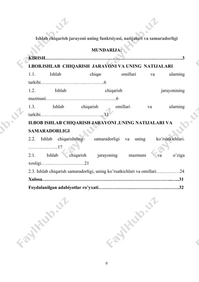 ishlab chiqarish jarayoni — DOC